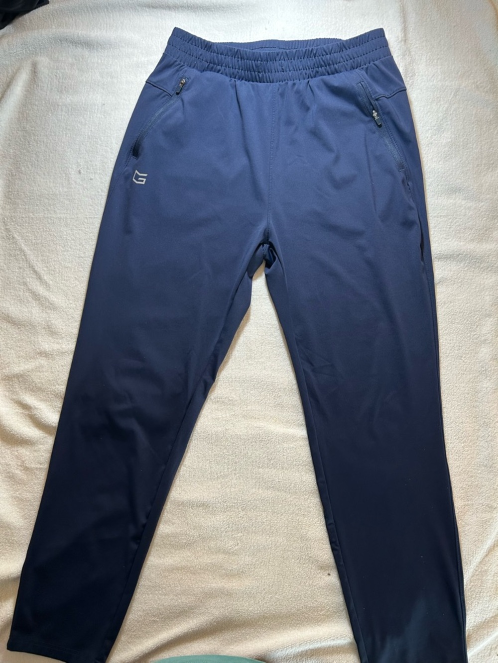 4 Pair - 2 Navy Blue and 2 Black Performance Joggers with Zip Pockets